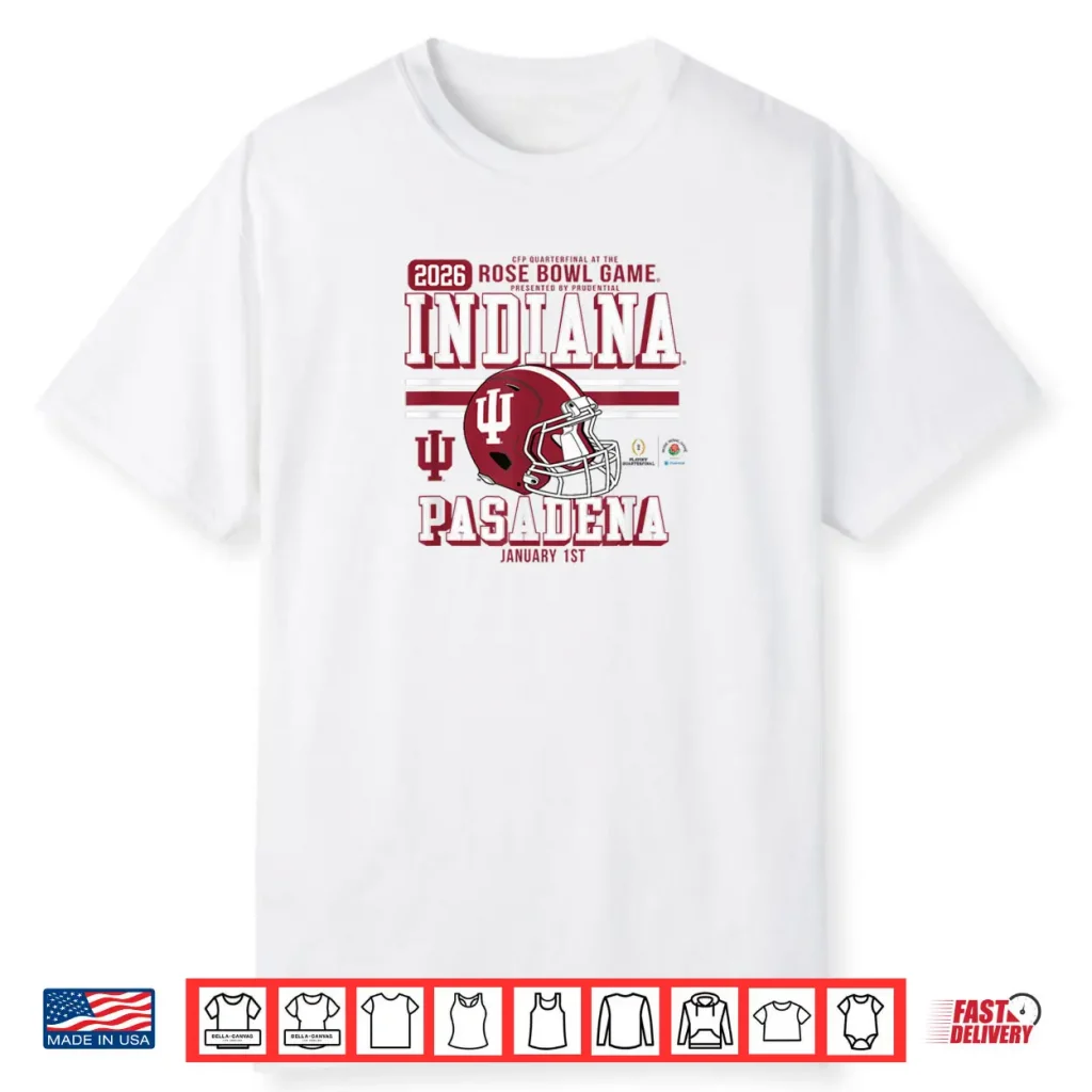 Indiana Hoosiers Rose Bowl 2025 2026 CFP Quarterfinal Gray Shirt