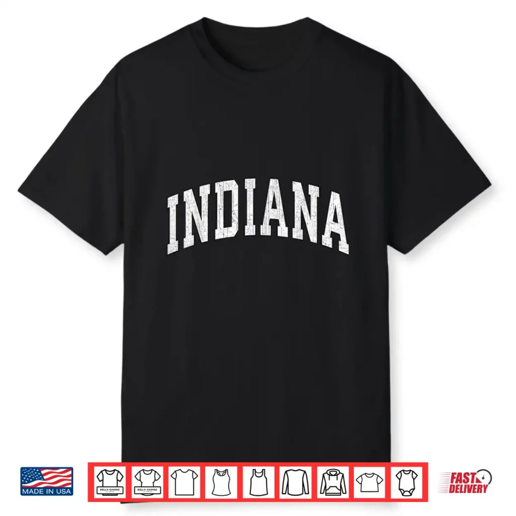 Indiana In Vintage Athletic Sports Style 80S 90S Men Women Shirt
