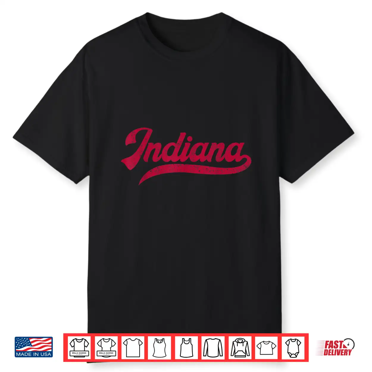 Indiana In Vintage Athletic Sports Style 80S 90S Shirt