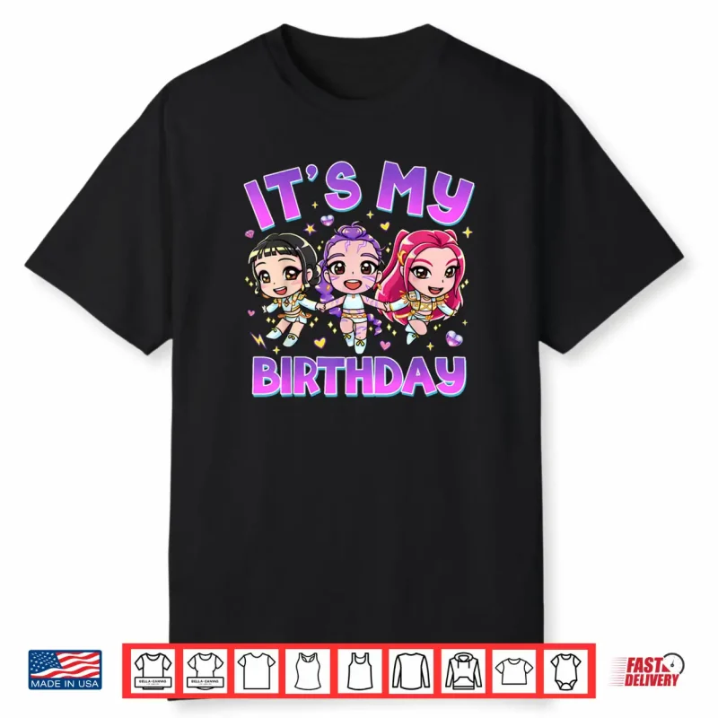 It’s My Birthday Cute Chibi Kpop Funny Birthday Girl Shirt