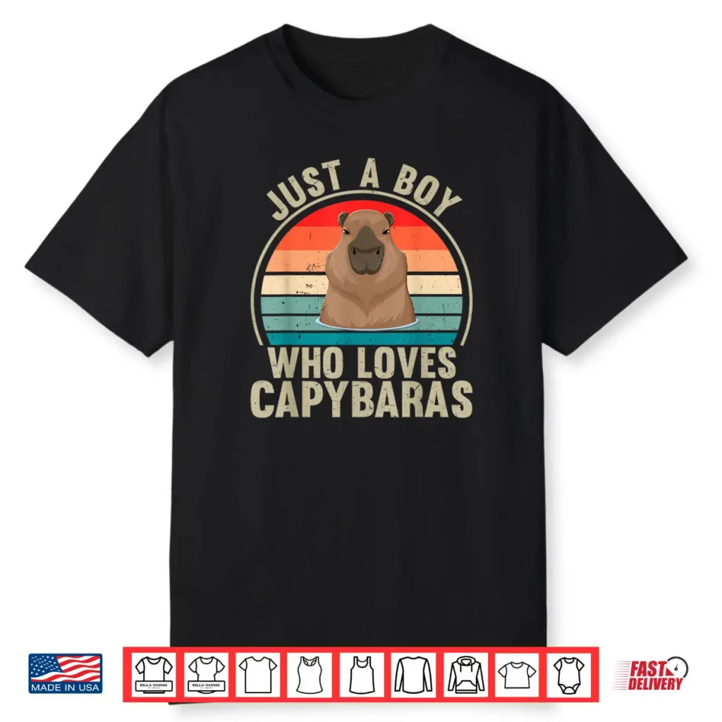 Just A Boy Who Loves Capybaras Recto Capybara Lover Shirt