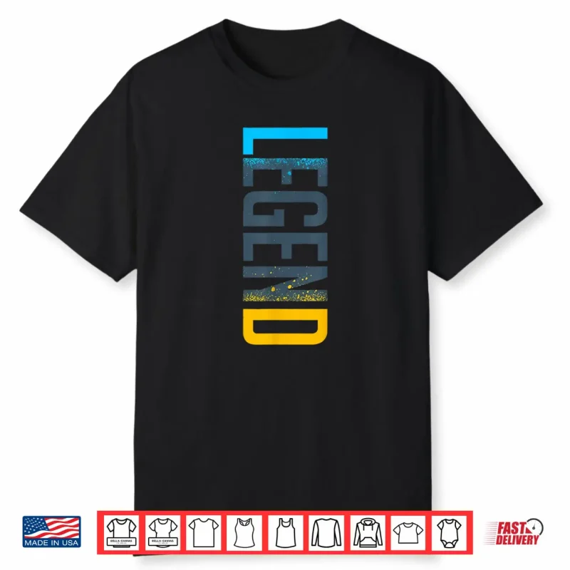 Legend Vertical Streetwear Retro Gamma Blue Matching Shirt