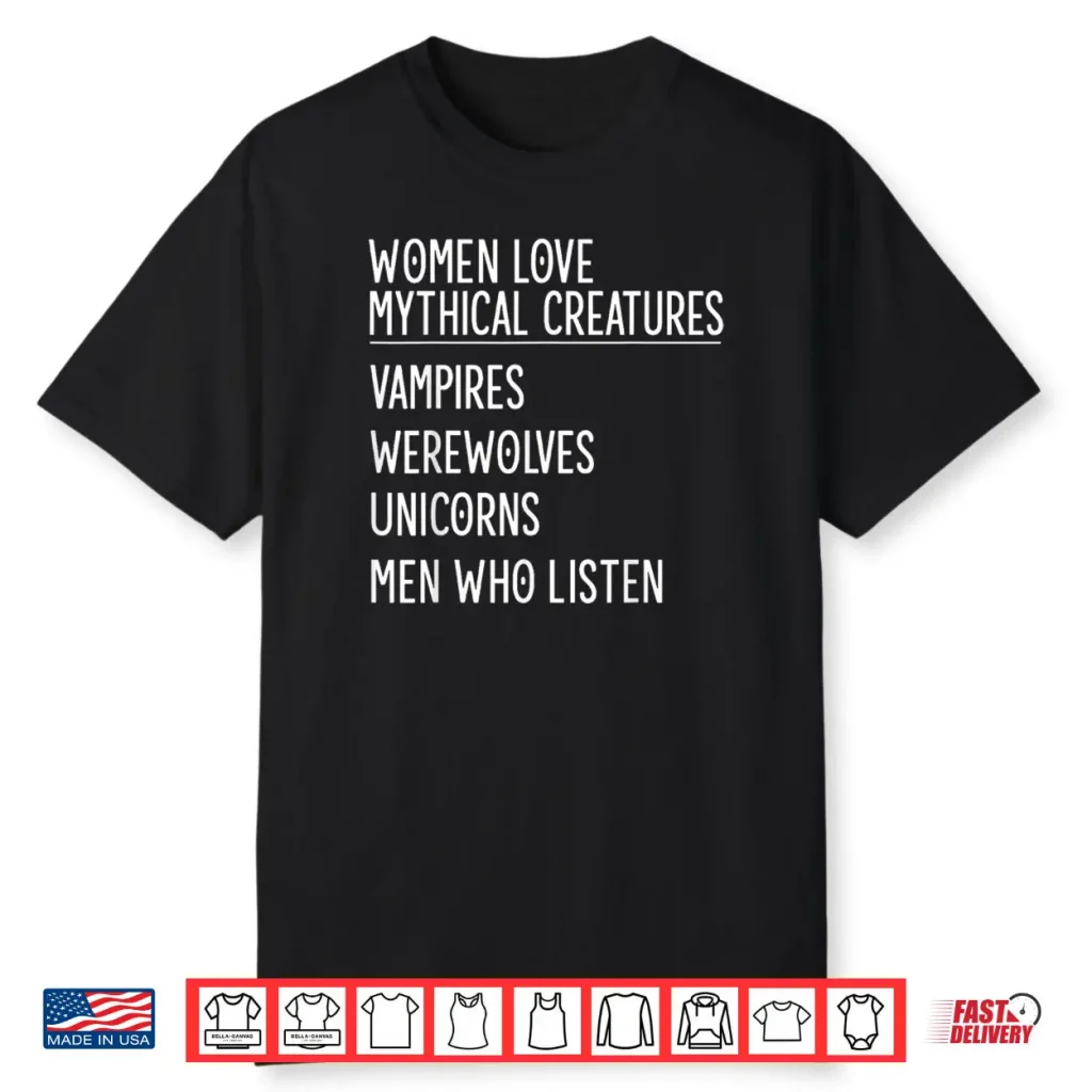 Love Mythical Creatures Vampires Werewolves Unicorns Shirt