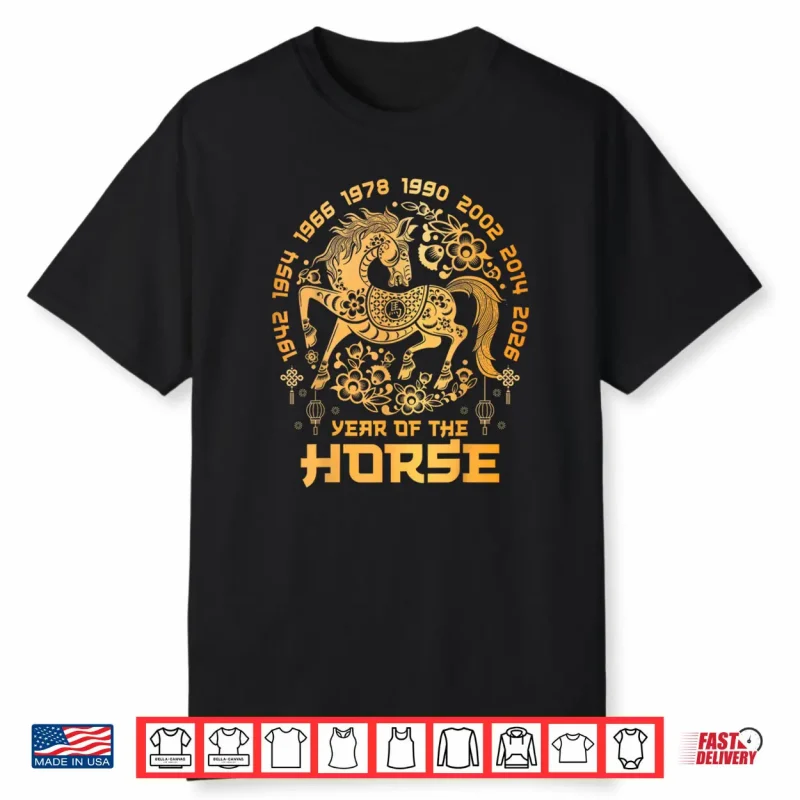 Lunar Chinese New Year 2026 Funny Year of The Horse Zodiac Shirt