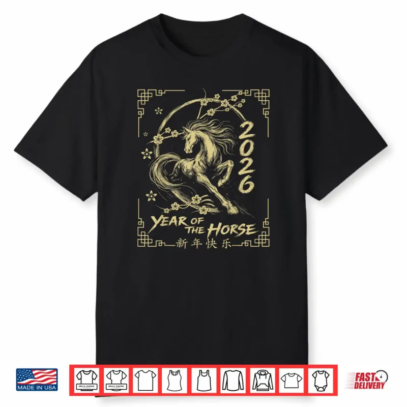Lunar Year of The Horse Chinese New Year 2026 Men Women Kids Shirt