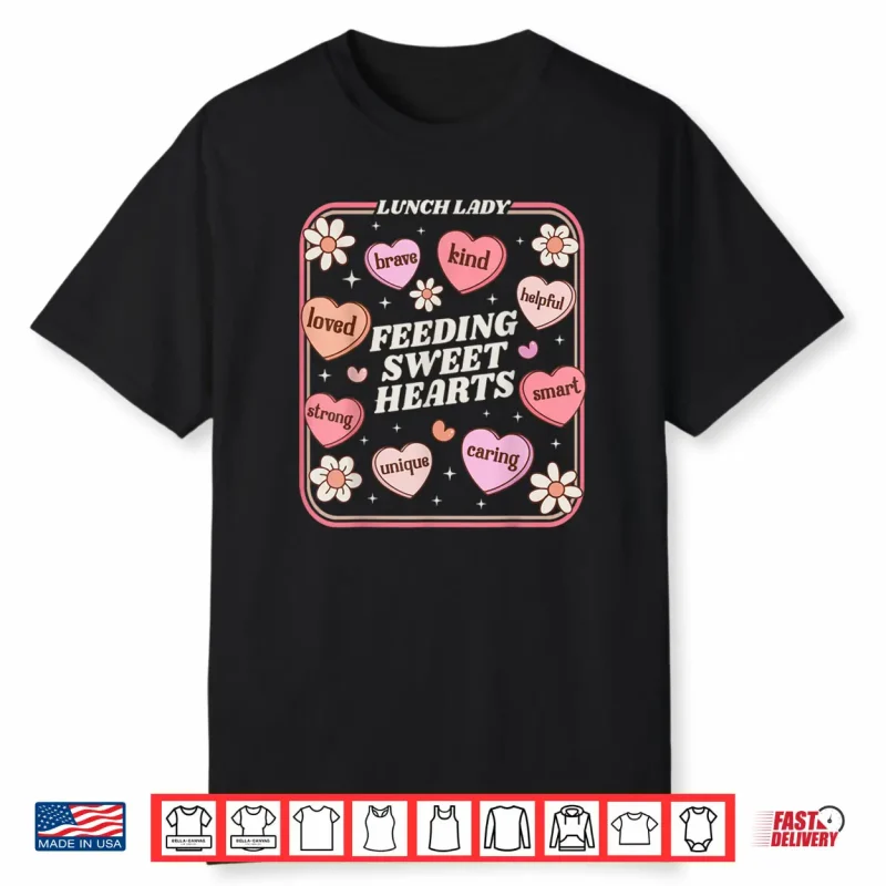 Lunch Lady Valentines Day Retro Cute Cafeteria Shirt