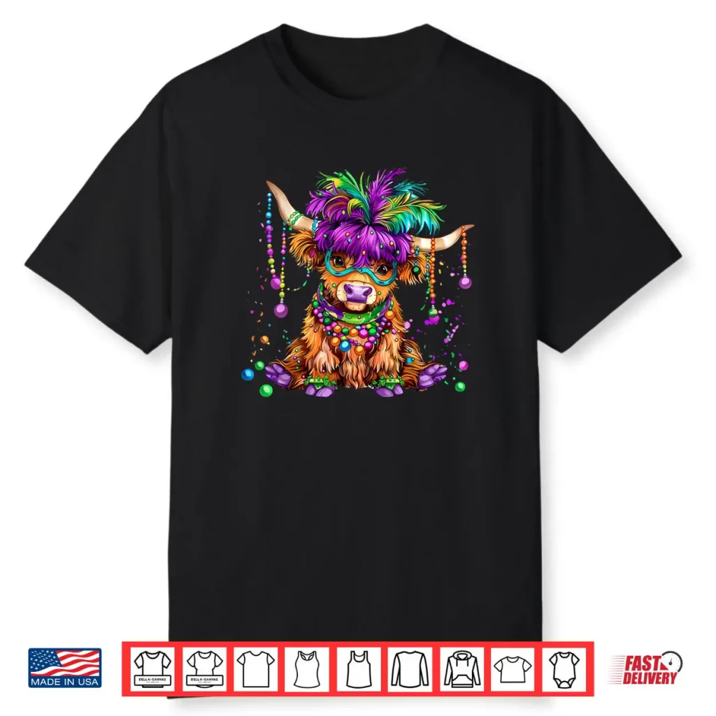 Mardi Gras Highland Cow Moody Gras Funny Pun Fat Tuesday Shirt 1 Mardi Gras Highland Cow Moody Gras Funny Pun Fat Tuesday Shirt