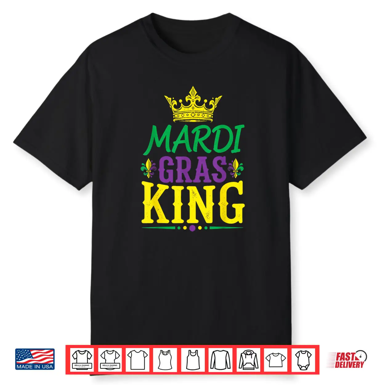 Mardi Gras King Carnival Jester Beads Parade Festival Shirt