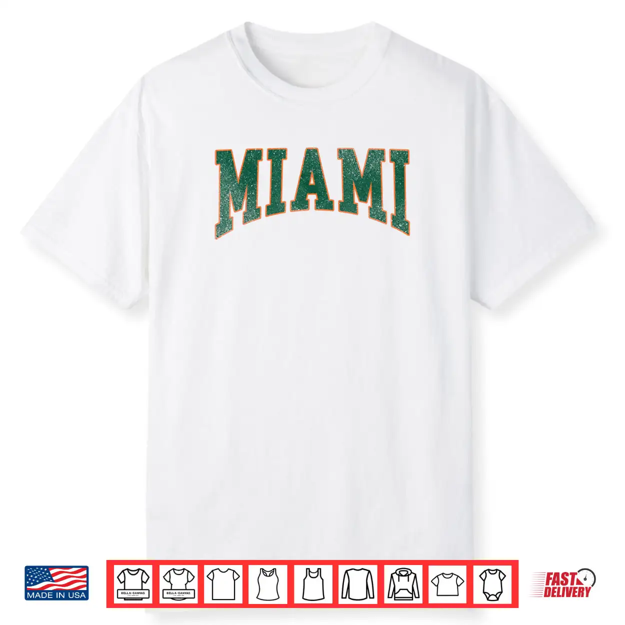 Miami Florida FL Vintage Athletic Sports Shirt
