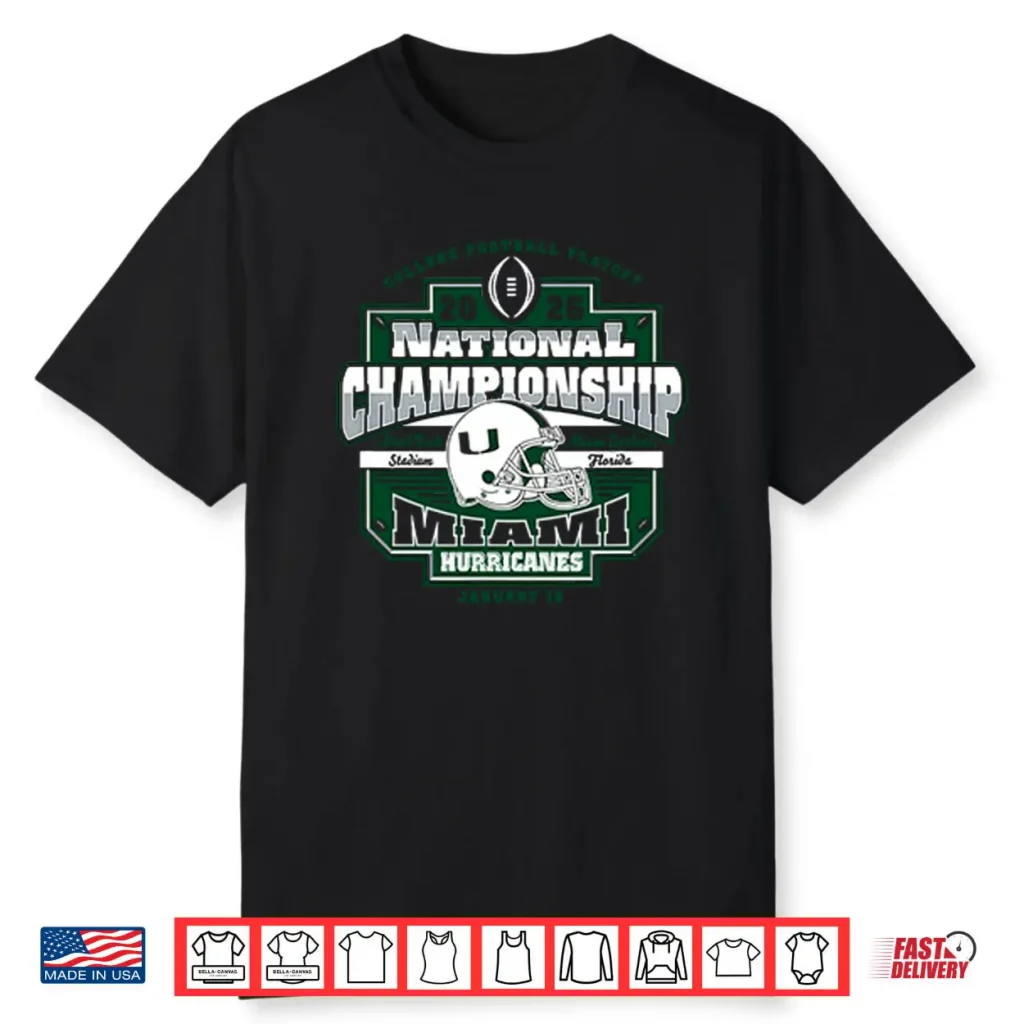 Miami Hurricanes CFP National Championship 2026 Shirt