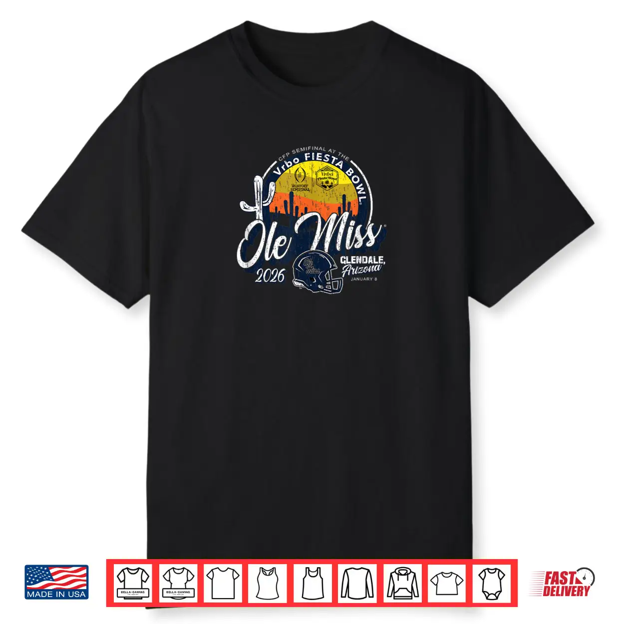 Mississippi Ole Miss Rebels Fiesta Bowl 2026 CFP Semifinal Shirt