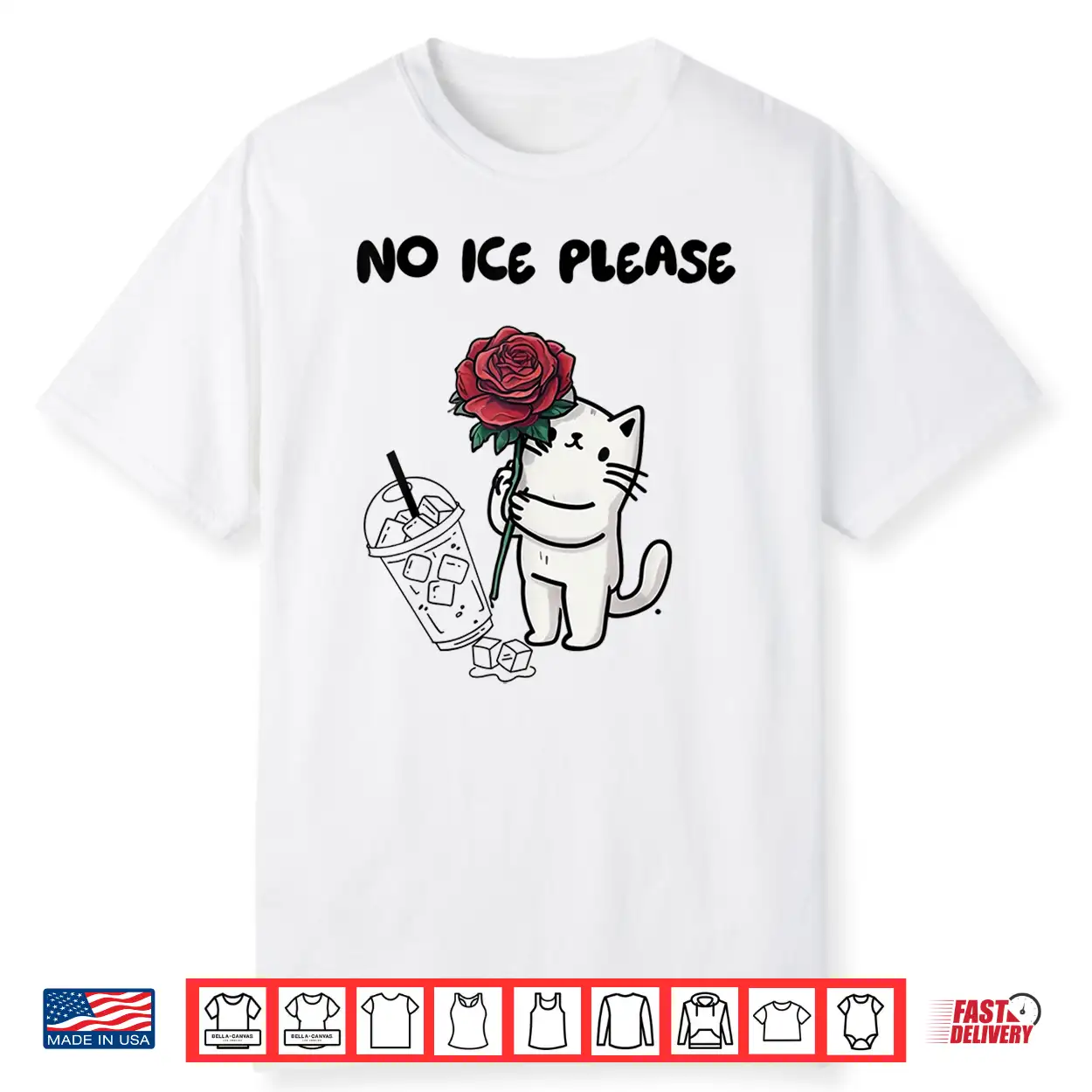 No Ice Please With Cat Abolish Ice Shirt