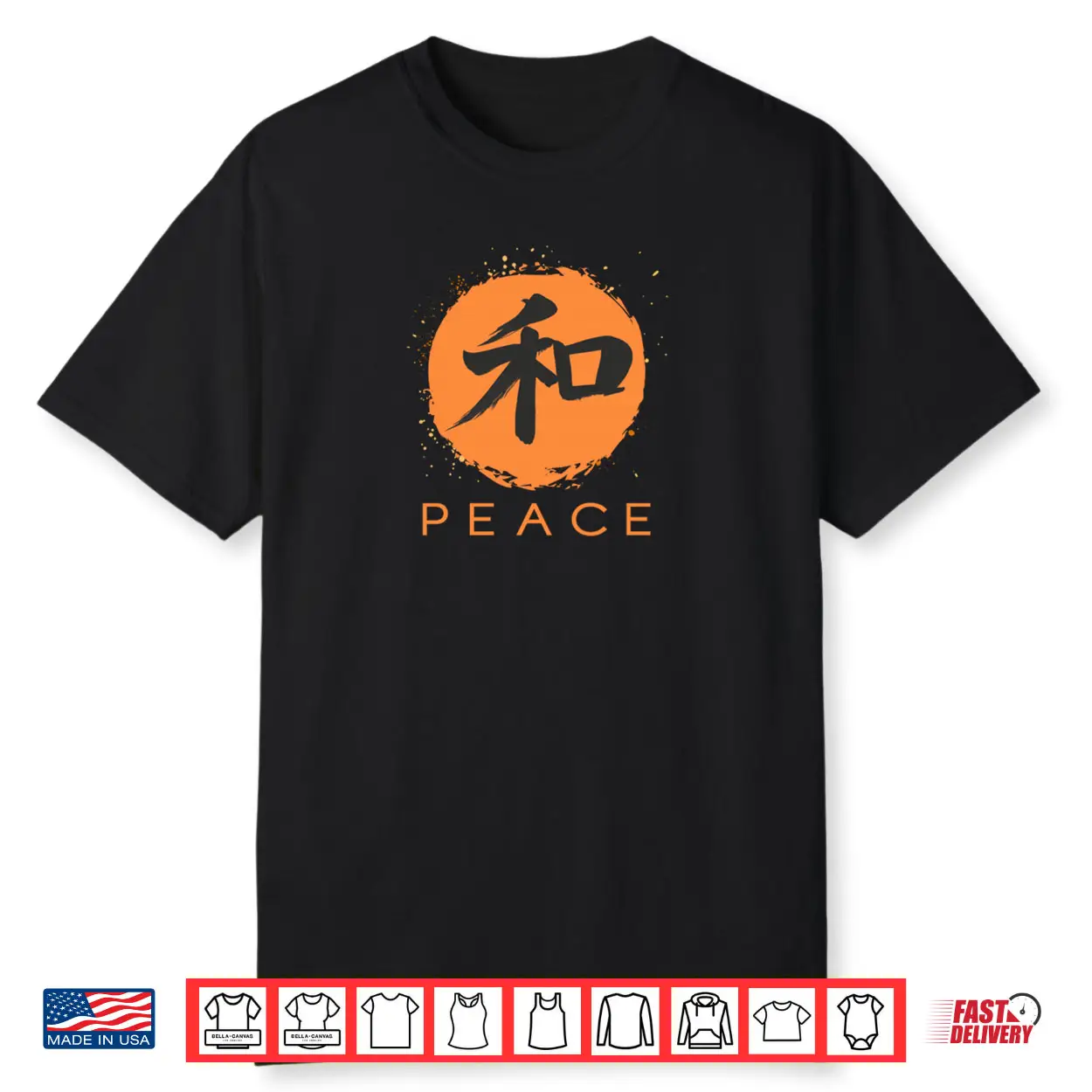 PEACE HARMONY Monk Traditional Orange Minimalist Shirt