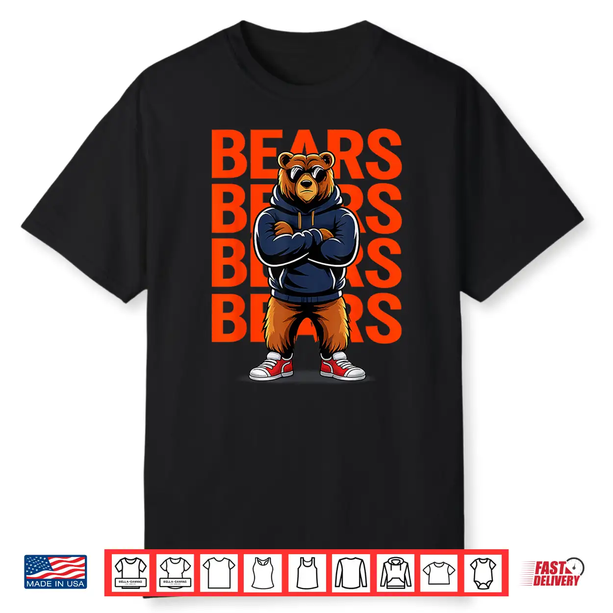 Retro Bear Present For Men Women Boys Girls Shirt