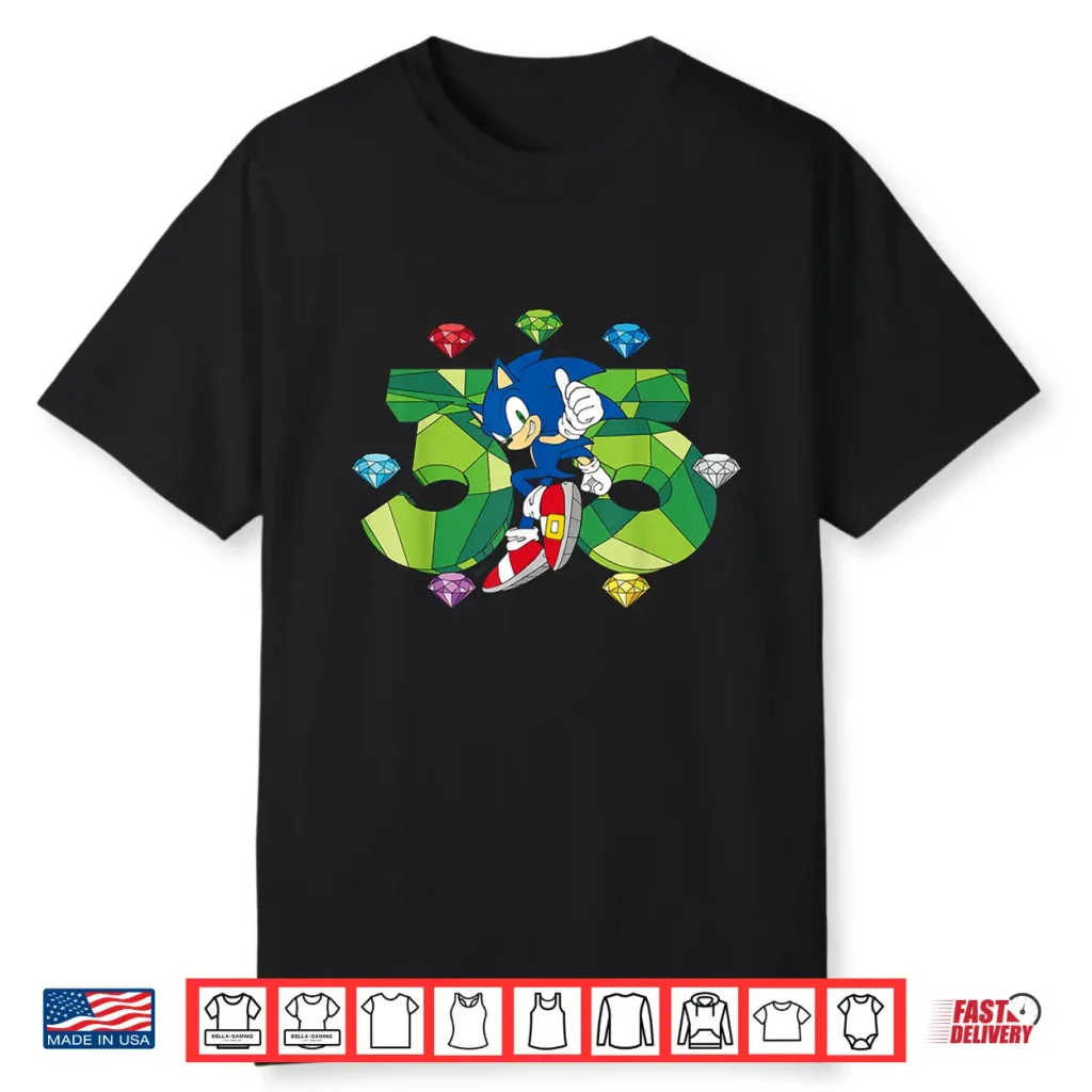 Sonic The Hedgehog 35Th Anniversary Key Art Shirt