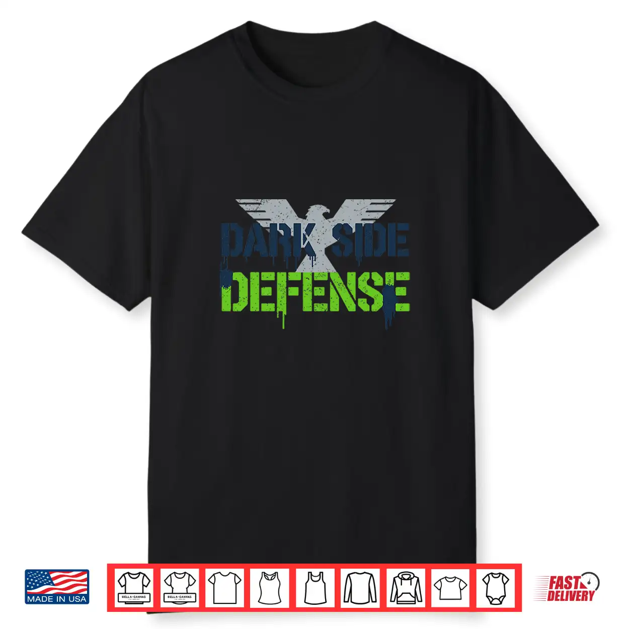 The Dark Side Defense Football Design Shirt