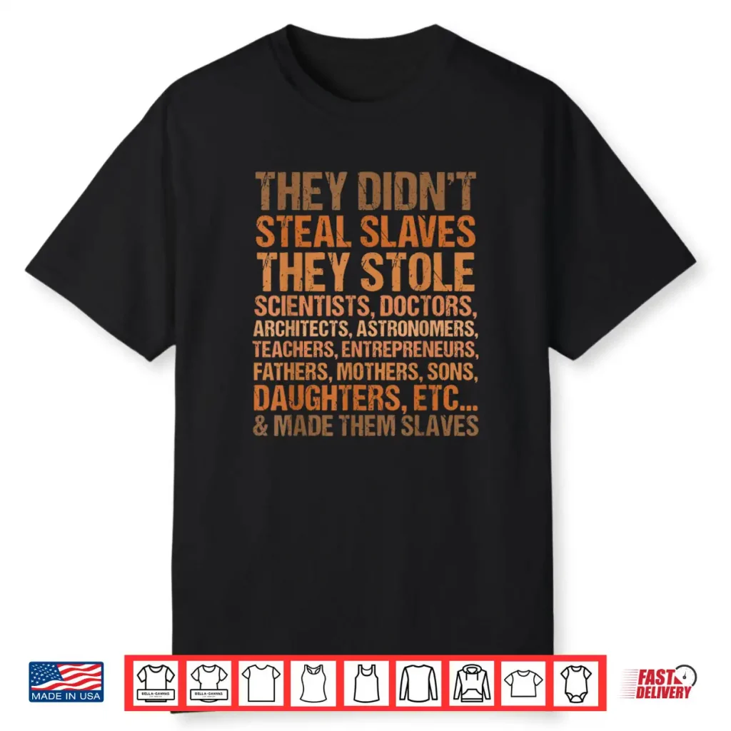They Didn’t Steal The Slave Black History Month Melanin Cute Shirt