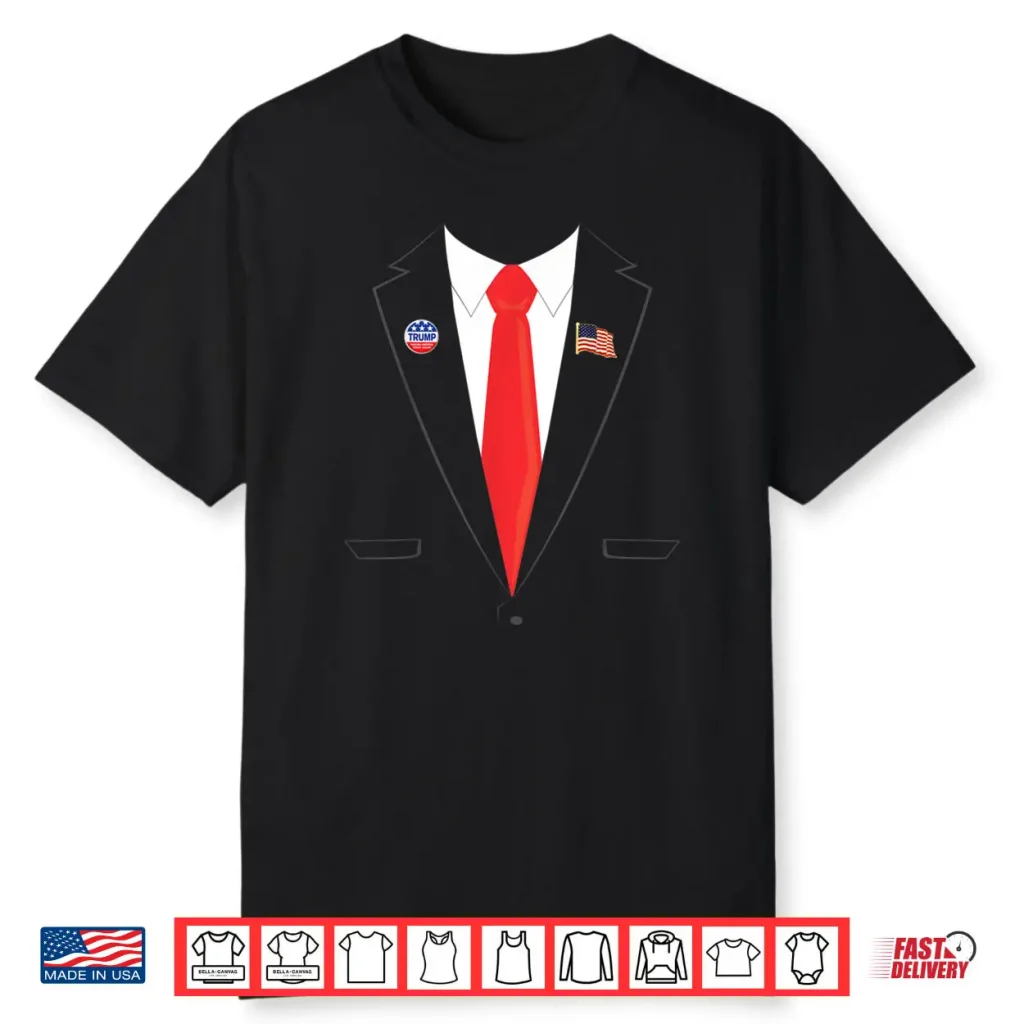 Tuxedo Suit Presidents day shirt Trump Pin Costume Shirt