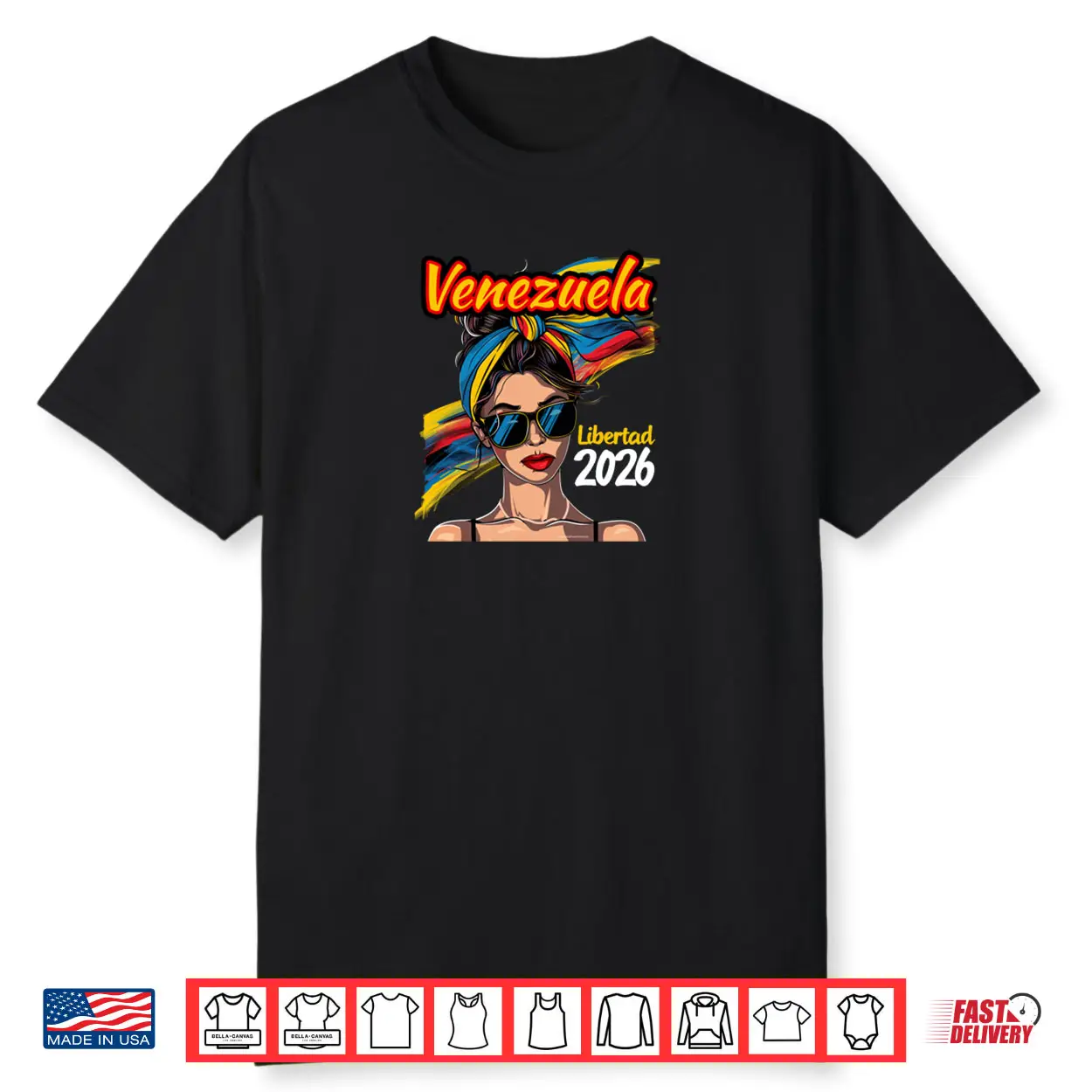 Venezuela Libertad 2026 Woman Venezuelan Flag Womens Freedom Shirt