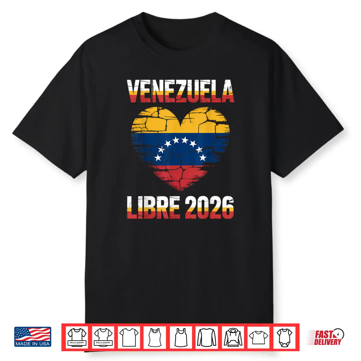Venezuela Libre 2026 Free Venezuela Heart Flag Shirt