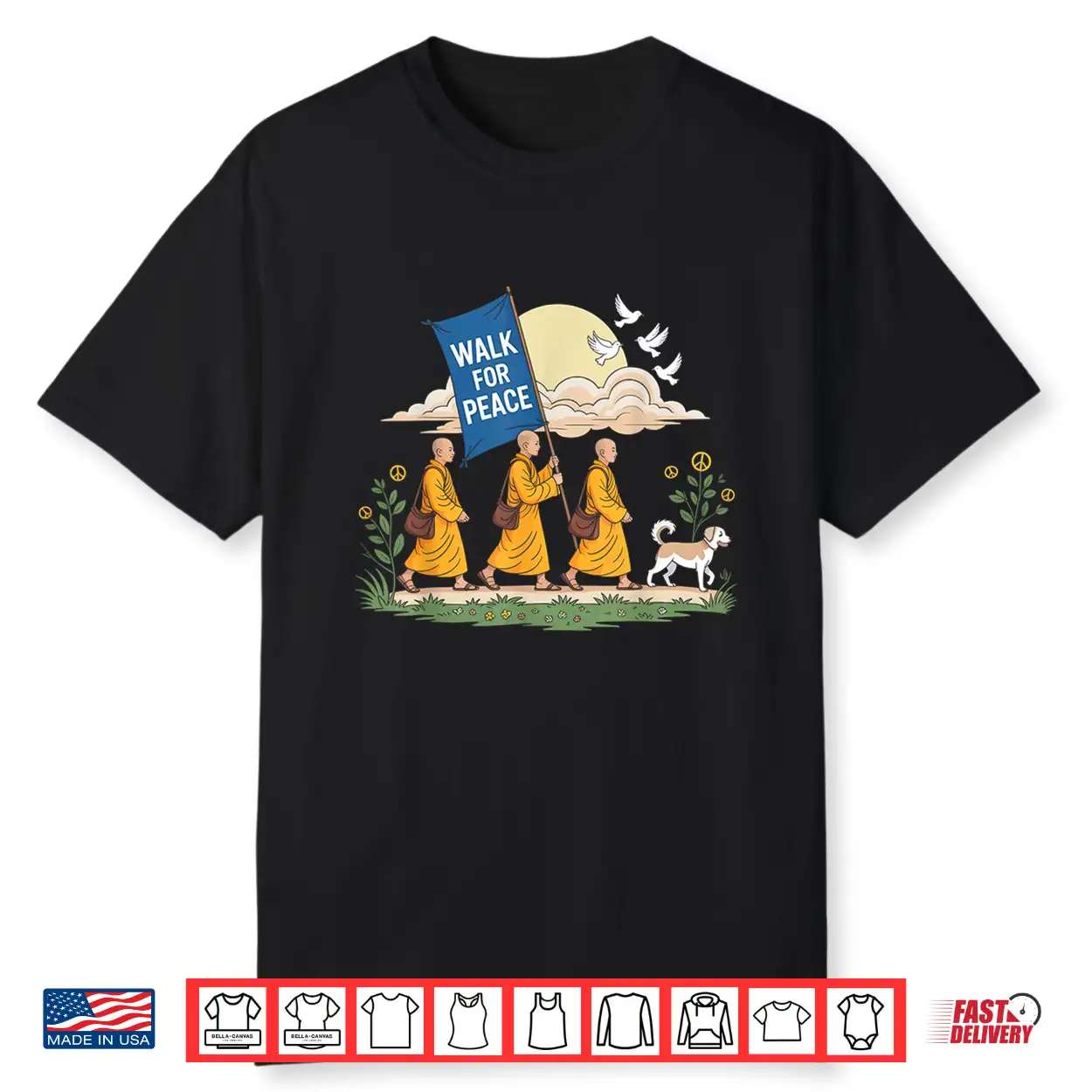 Walk For Peace Aloka Buddhist Monks Journey Shirt