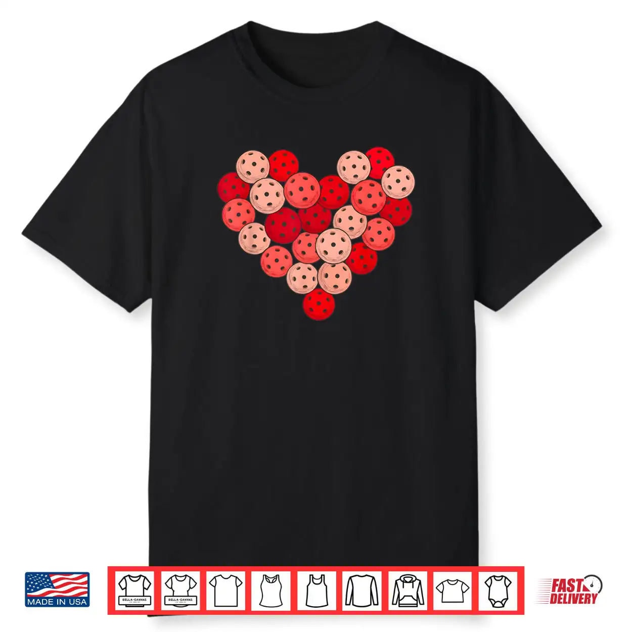 Women Pickleball Valentines Day Heart Love Pickleball Player Shirt