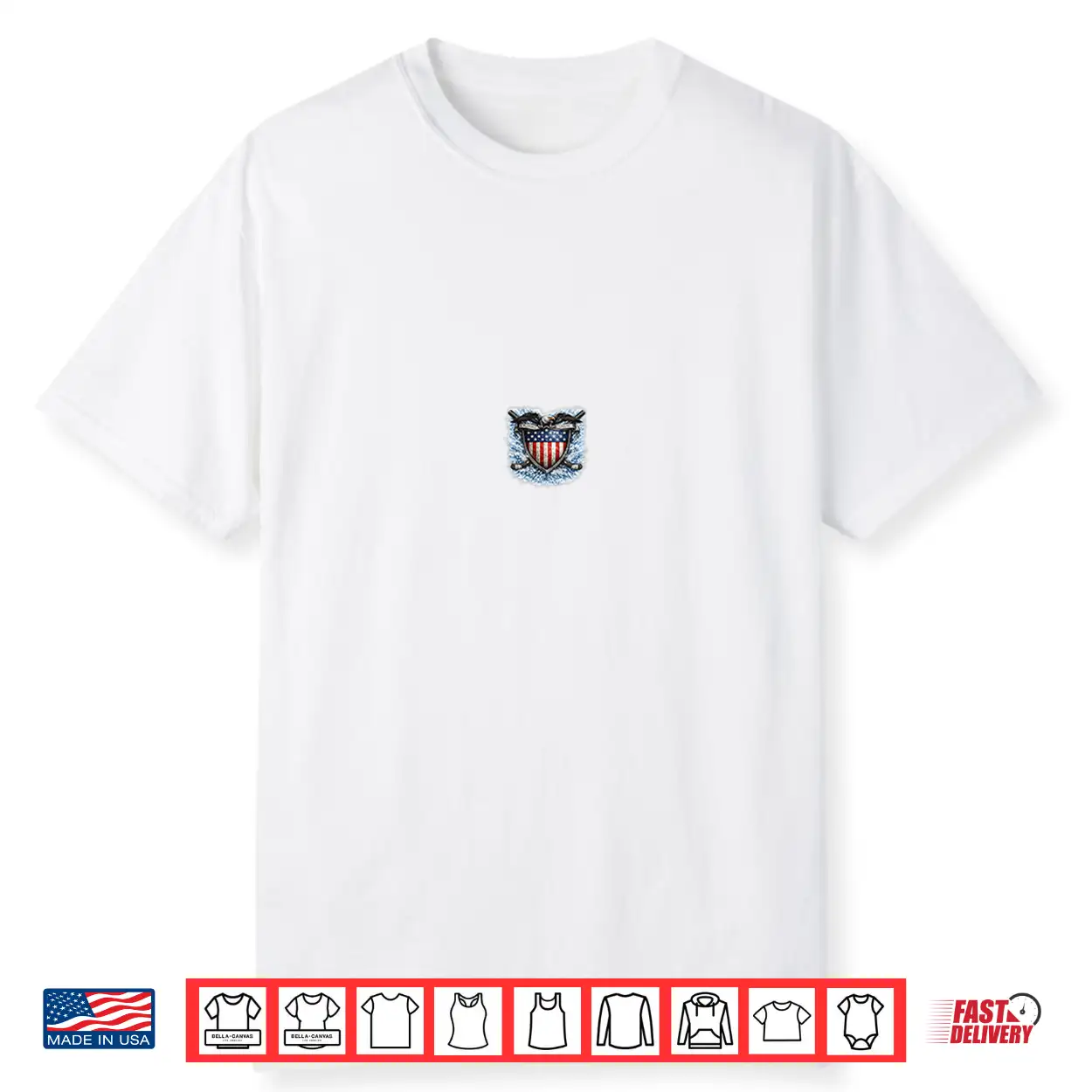 American Ice Hockey Player With Flag Snow Burst Shirt American Ice Hockey Player With Flag Snow Burst Shirt
