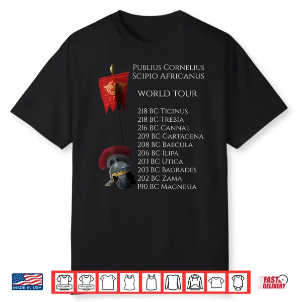 Ancient Roman History Spqr Scipio Africanus World Tour Shirt