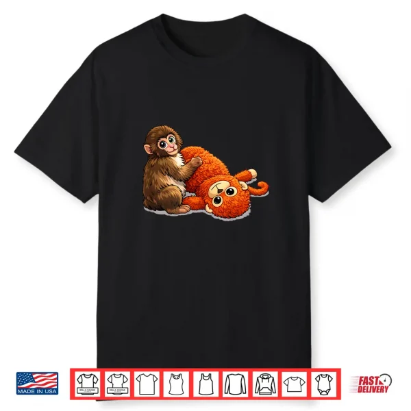 Baby Monkey Named Punch Character Graphic Design Shirt
