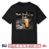 Cat Drinking Iced Coffee Funny Animal Meme Men Women Shirt