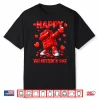Dabbing Building Blocks Brick Valentines Day Heart Kids Boys Shirt