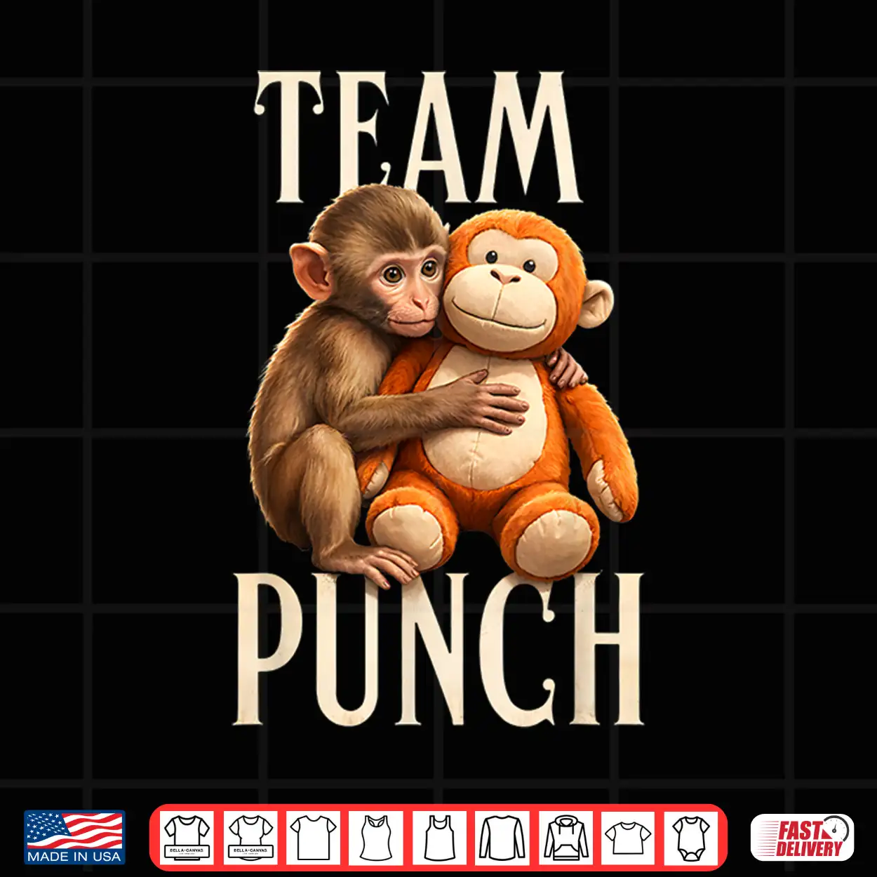 Baby Monkey Named Punch Team Spirit Graphic Shirt Baby Monkey Named Punch Team Spirit Graphic Shirt