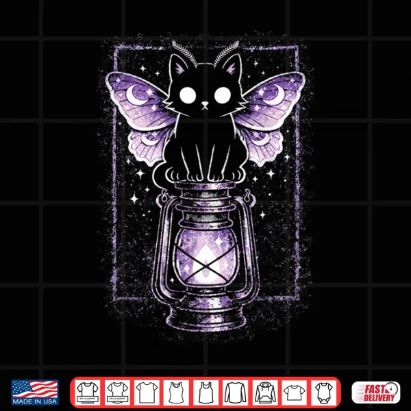 Cat Kitty Lunar Moth Purple Kawaii Pastel Goth Alt Aesthetic Shirt 4 Design Cat Kitty Lunar Moth Purple Kawaii Pastel Goth Alt Aesthetic Shirt