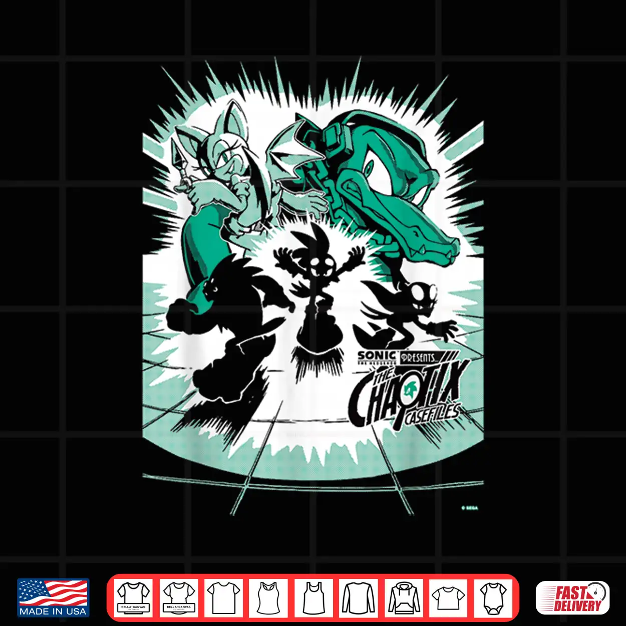 Chaotix Casefiles Episode Two Retro Character Mystery Shirt Chaotix Casefiles Episode Two Retro Character Mystery Shirt