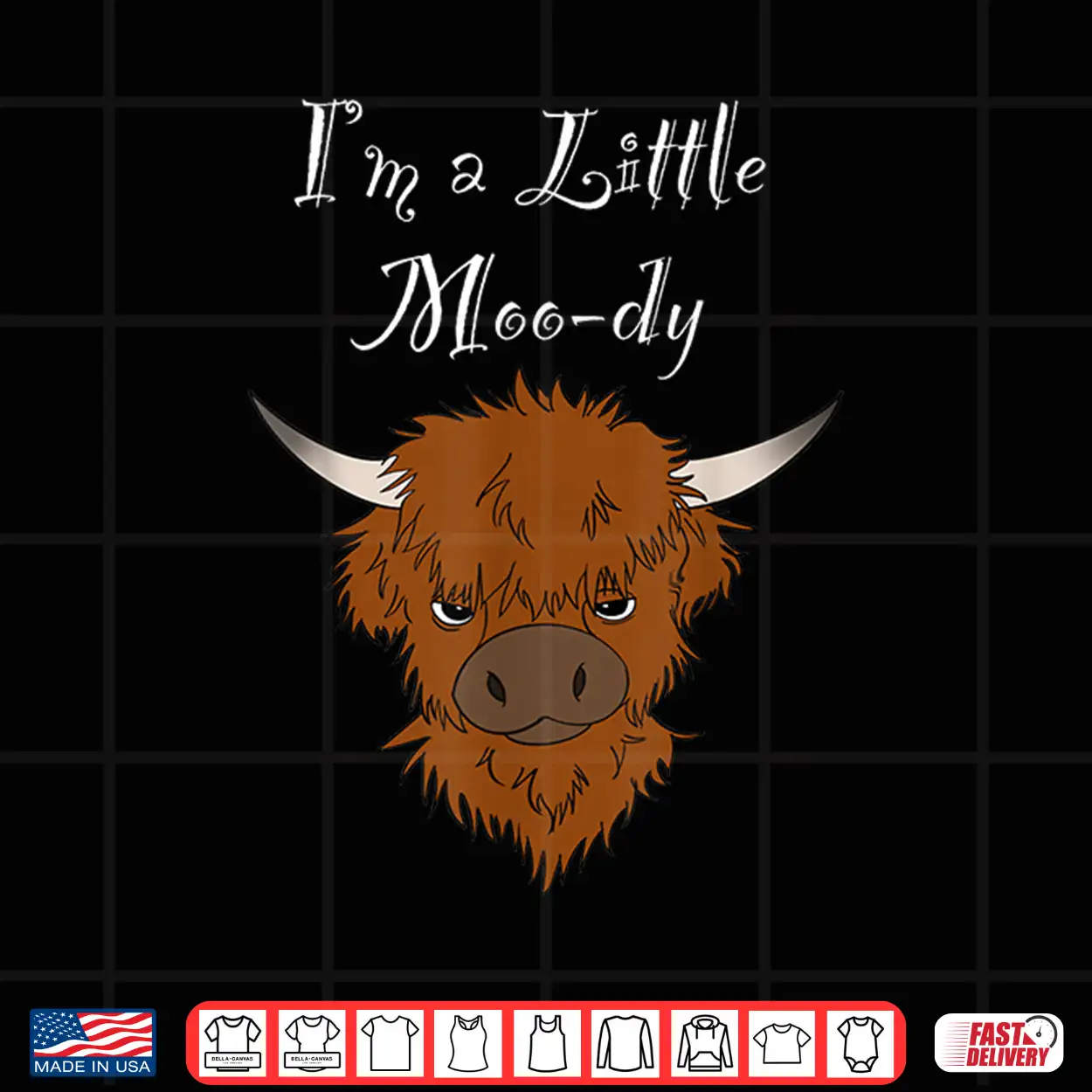 Cute Moody Highland Cow Shirt Cute Moody Highland Cow Shirt