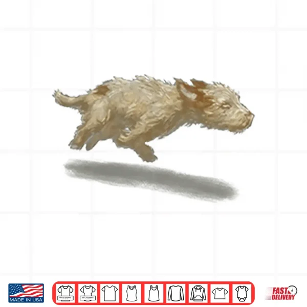 Design Cute Running Dog Art Print Shirt