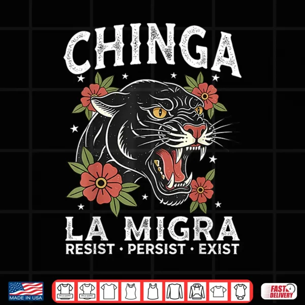 Fierce Chinga La Migra Jaguar Design Floral Shirt 4 Design Fierce Chinga La Migra Jaguar Design Floral Shirt