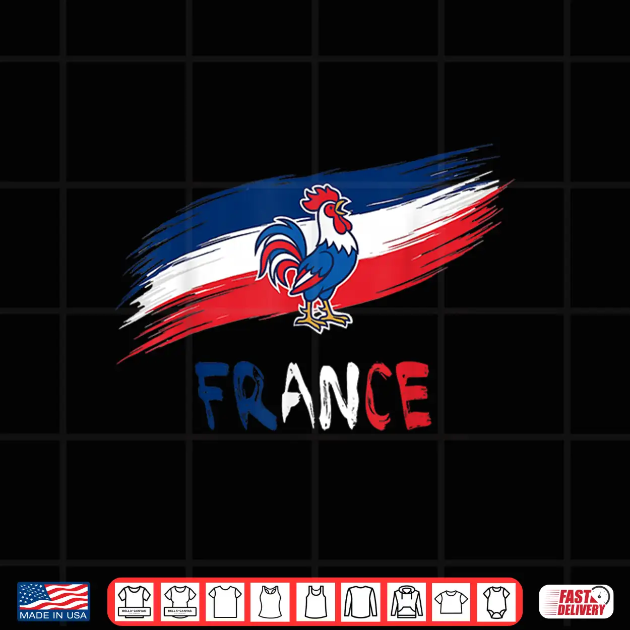 France Rooster Patriotic Graphic French Flag Pride Shirt France Rooster Patriotic Graphic French Flag Pride Shirt