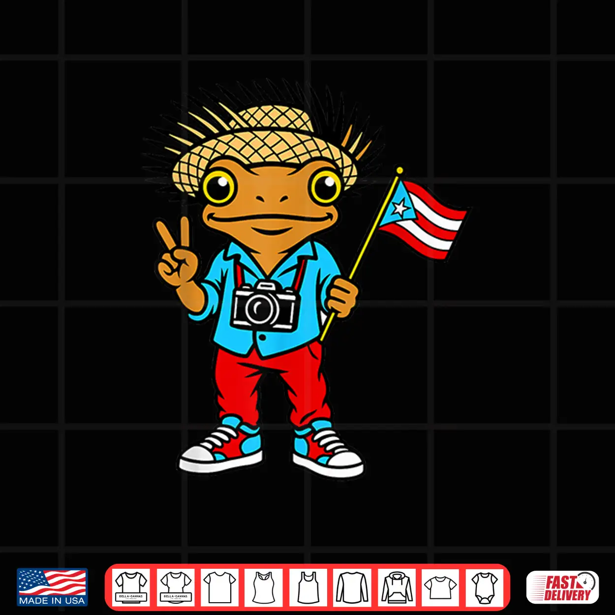 Funny Coquí Frog Puerto Rico Flag For Kids Girls Shirt Funny Coquí Frog Puerto Rico Flag For Kids Girls Shirt