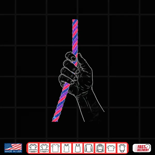 Design Hand On Bi Flag Colored Rope Shirt