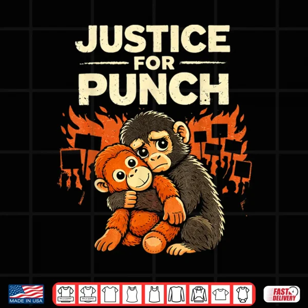 Design Justice For Punch The Monkey Viral Internet Meme Shirt
