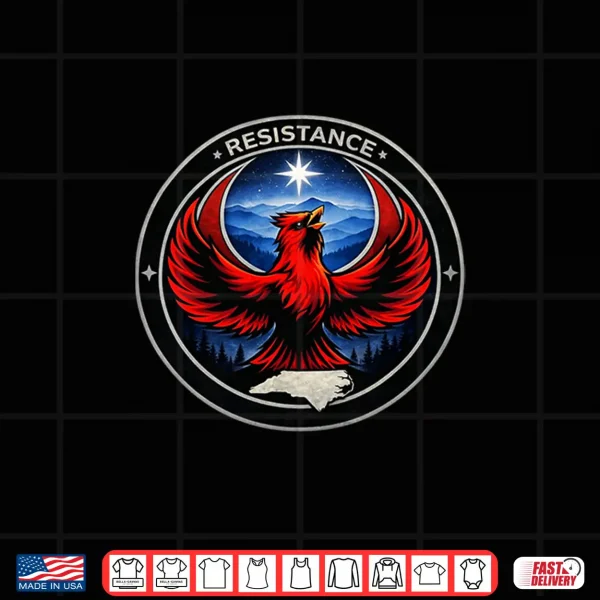 Design North Carolina Nc Rebel Bird Alliance Resistance No Kings Shirt
