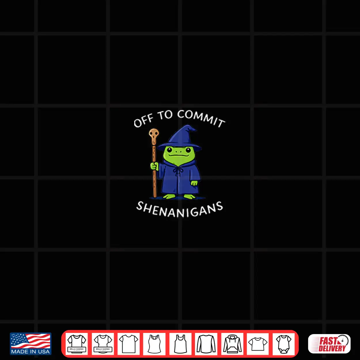 Off To Commit Shenanigans Wizard Frog Meme Graphic Shirt Off To Commit Shenanigans Wizard Frog Meme Graphic Shirt