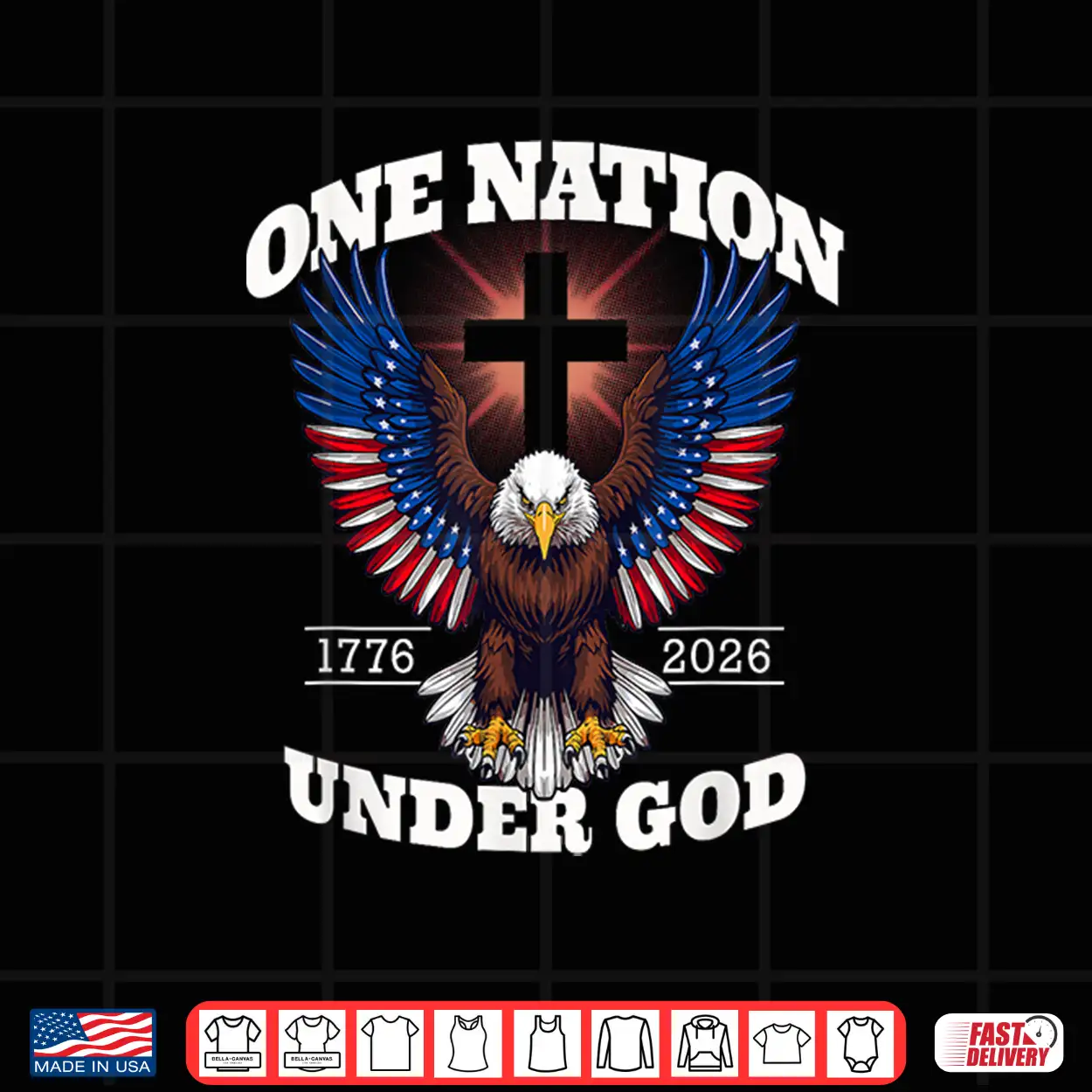 One Nation Under God Patriotic Eagle Design Shirt One Nation Under God Patriotic Eagle Design Shirt
