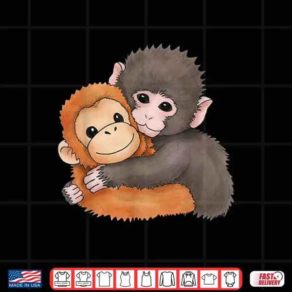 Design Plush Hugging Baby Monkey Named Punch Character Shirt