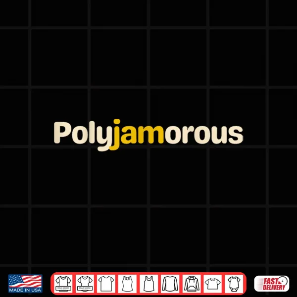 Design Polyjamorous Music Lover Minimalist Artistic Graphic Design Shirt