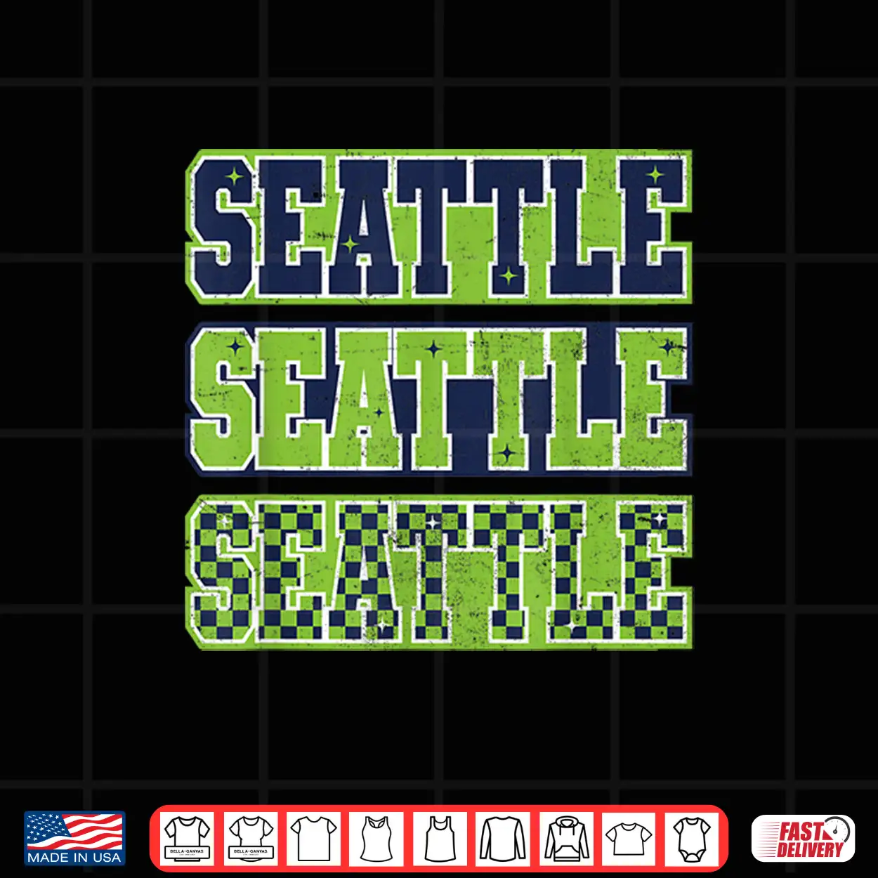 Seattle Classic Vintage Green Shirt Seattle Classic Vintage Green Shirt
