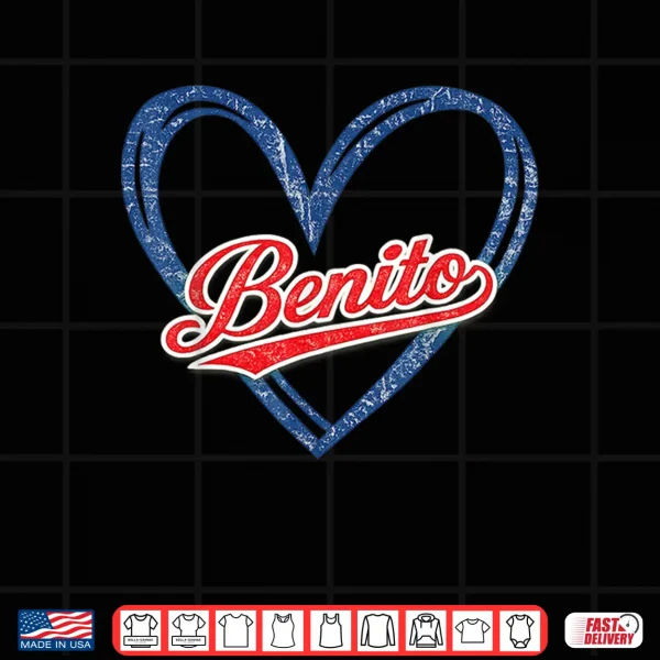 Design Vintage Benito High School Spirit Go Benito Love Shirt