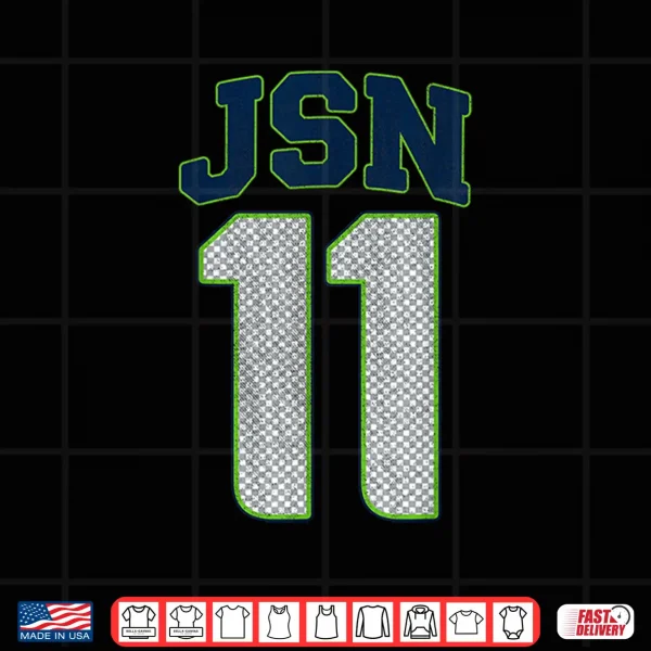 Design Vintage Jsn 11 Sports Spirit Name Shirt