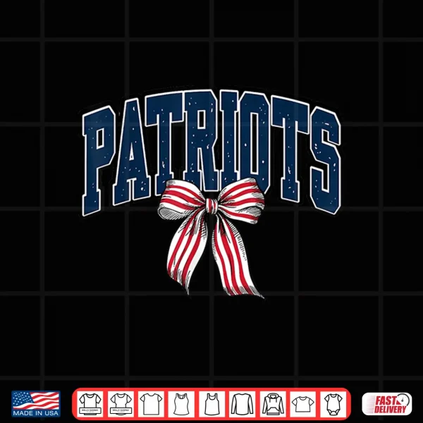 Design Vintage Patriot Bow School Spirit Men Women Kids Shirt